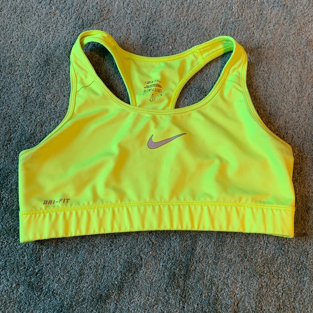 Nike Neon Yellow-Green Sports Bra